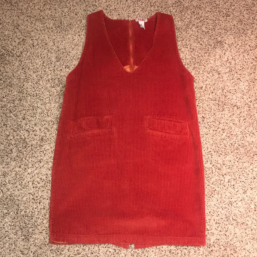 80s Vintage Corduroy Jumper Dress✌🏼